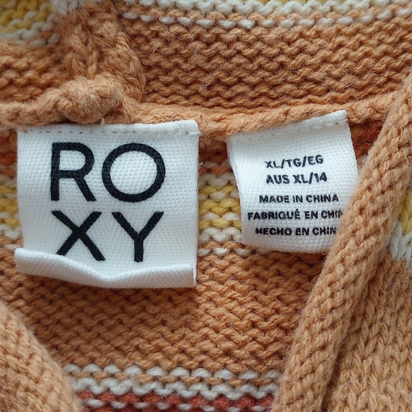 Roxy Striped Cropped Hoodie - Picture 8 of 8